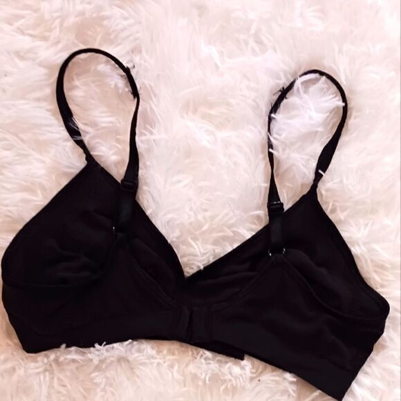 HANES Wirefree Bra SMALL Black - Picture 4 of 6